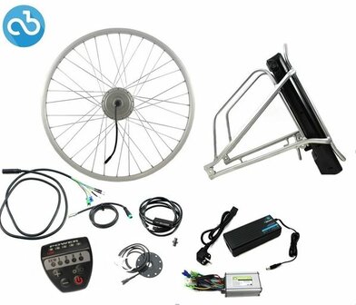 Wereldbol Harnas Dicht Elektrische fiets ombouwset 36V 417Wh bagagedrager - Power-Bike Ombouwset  elektrische fiets
